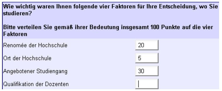 Ein Kommentar-Feld ist eine typische offene Frage